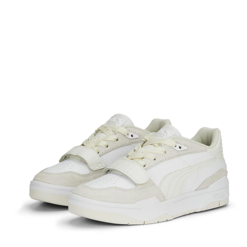 Image of Puma Slipstream Low Top Trainers Womens - White White 3.5