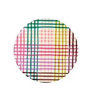 Image of kate spade new york Rainbow Gingham Melamine Accent Plate