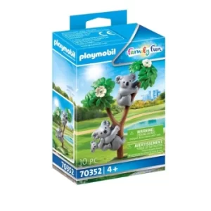 Image of Playmobil Family Fun Koalas with Baby Playset