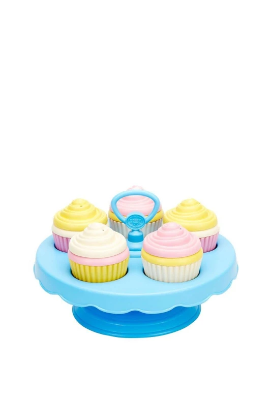 Image of Green Toys Toy Cupcakes Baby Blue