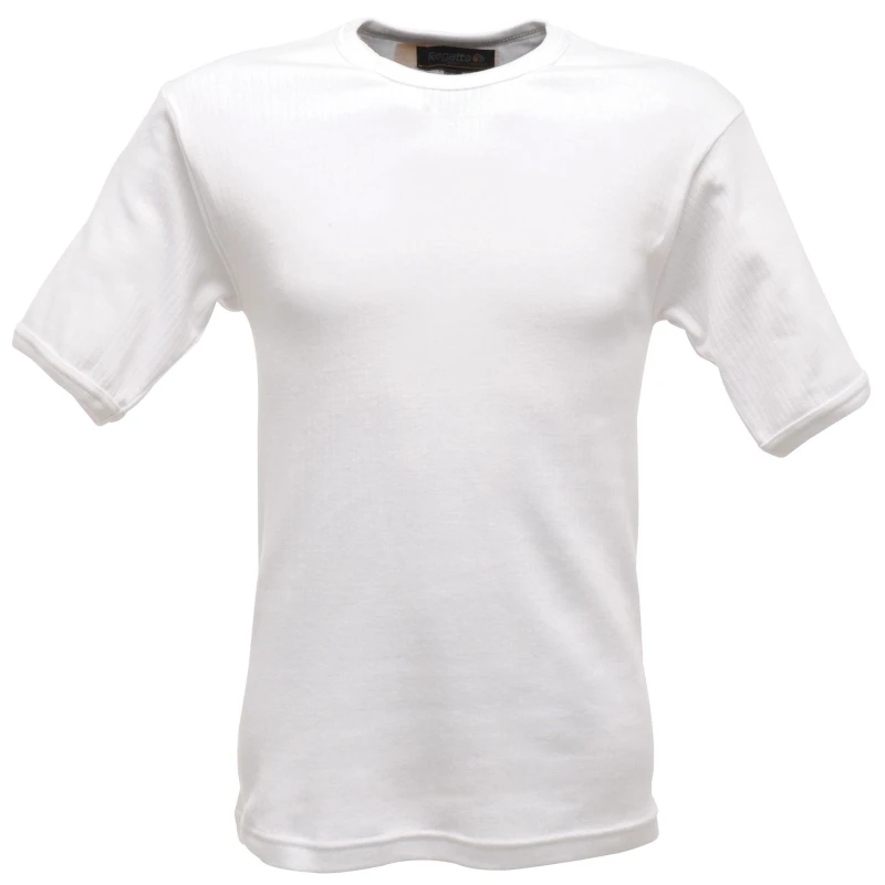 Image of Regatta Professional Mens Thermal Short-Sleeved Base Layer Top in White Size: XS White Male XS
