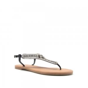Image of Qupid Archer 401 Embellished Sandal Black
