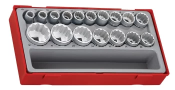 Image of Teng Tools TT1217 17 Piece 1/2" Drive 12pt Metric Socket Set