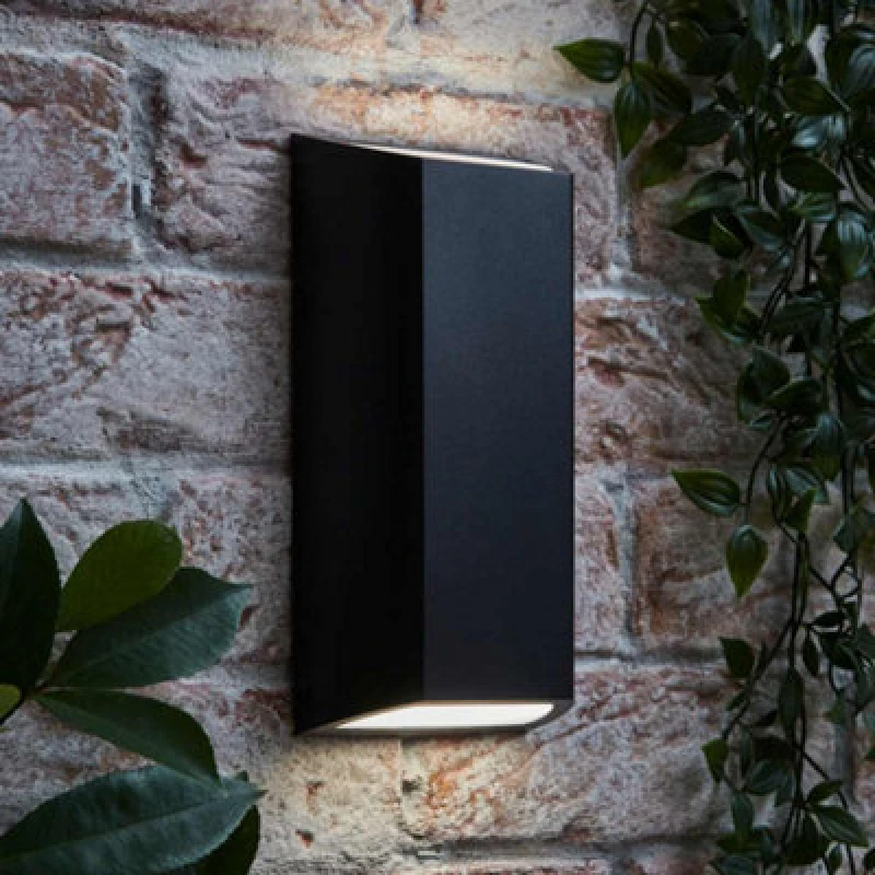Image of ValueLights ValueLights Leon Matte Black Up and Down IP65 LED Outdoor Wall Light Black One Size Unisex 5016529274537