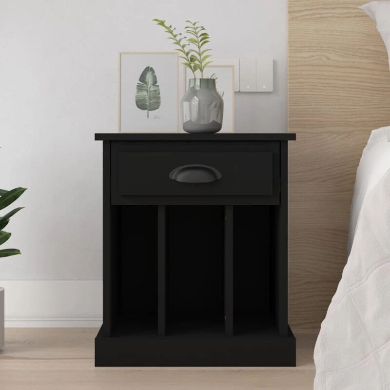 Image of VIDAXL Bedside Cabinet Black 43x36x50cm Vidaxl 8720845792367