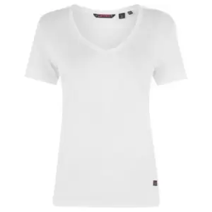 Image of Superdry Bumont V Neck T Shirt - White