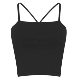Image of Firetrap Crop Cross Back Cami - Black