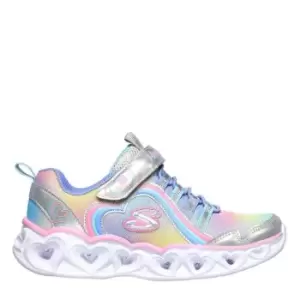Image of Skechers HL Rainbow Child Girls Trainers - Metallics