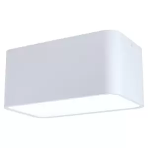 Image of Wall / Ceiling Light White Aluminium Twin Downlight 1 x 28W E27 Bulb