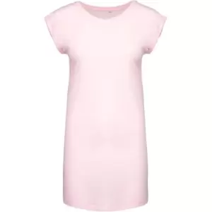 Image of Kariban Womens/Ladies T-Shirt Dress (L/XL) (Pale Pink)