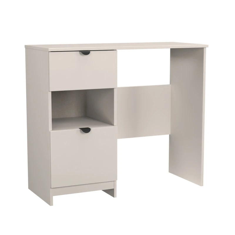 Image of Welcome Furniture Ready Assembled Bora 2 Drawer Open Shelf Vanity, Cream BOP631KMKM