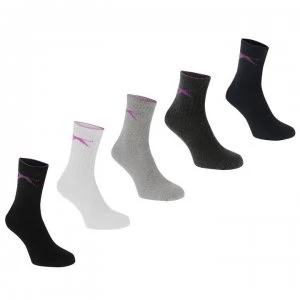 Image of Slazenger 5 Pack Crew Socks Junior - Bright Asst