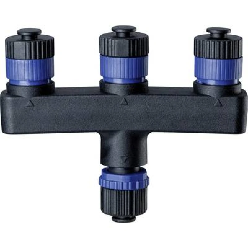 Image of PAULMANN Plug & Shine 3-Way Splitter - Black & Blue 4000870939291