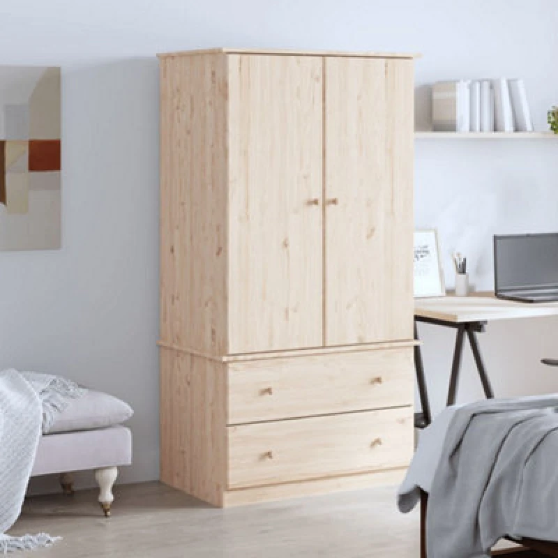 Image of Vidaxl Wardrobe Alta 90X55X170 Cm Solid Wood Pine