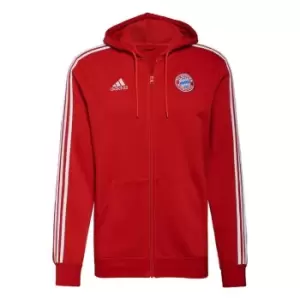 Image of adidas FC Bayern 3-Stripes Full-Zip Hoodie Mens - Red