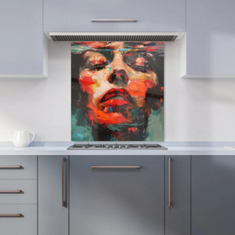 Image of Warren Reed - Designer Autumn Tropical Leaves Tea Towel in Green Green Unisex