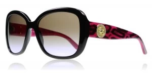 Image of Versace VE4278B Sunglasses Black / Pink Print GB1/68 57mm
