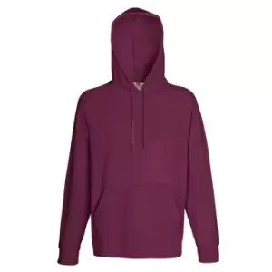 Image of Fruit Of The Loom Mens Lightweight Hooded Sweatshirt / Hoodie (240 GSM) (S) (Burgundy)