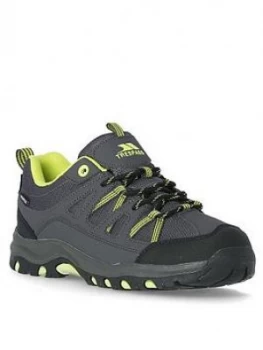 Image of Trespass Childrens Gillion Low Cut Walking Shoes - Grey/Lime