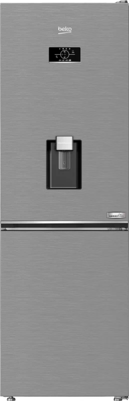 Image of Beko HarvestFresh  CNB3G4686DVPS 186cm 60/40 Fridge Freezer - Stainless Steel Effect - E Rated, Stainless Steel