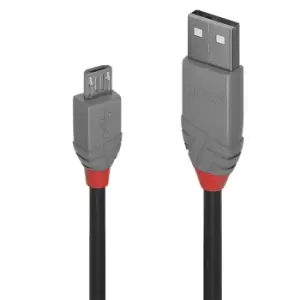 Image of Lindy 2m USB 2.0 Type A to Micro-B Cable, Anthra Line