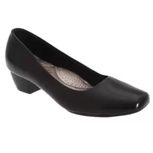 Image of Boulevard Womens/Ladies Low Heel Plain Court Shoes (3 UK) (Black)