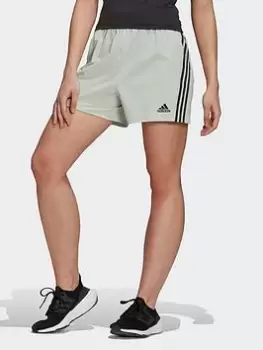 Image of adidas Trainicons 3-stripes Woven Shorts, Green, Size S, Women