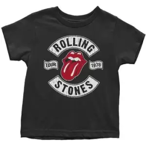 Image of The Rolling Stones - US Tour 1978 Kids 5 Years Toddler T-Shirt - Black