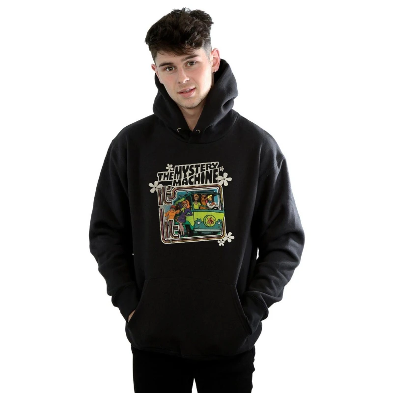 Image of Scooby Doo Scooby Doo Men Mystery Machine Hoodie in Black Size: Small Black S Male 5057245988582