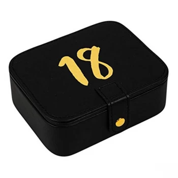 Image of Signography Black Leatherette & Gold Foil Jewellery Box - 18