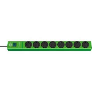 Image of Brennenstuhl Multi Socket Hugo 8 Socket, 3m, Green