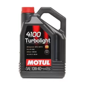 Image of MOTUL Engine oil 4100 TURBOLIGHT 10W40 109462