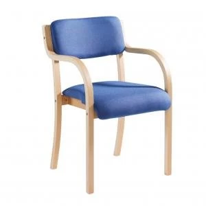 Image of Wood frame Stack Chair arms Blue