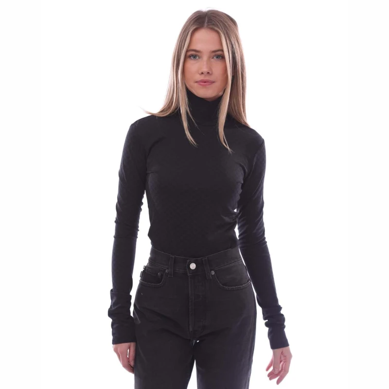 Image of Ambush Mini Monogram Turtleneck Bodysuit - Black 10