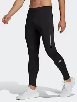 Image of adidas Own The Run Tights - Black, Size L, Men