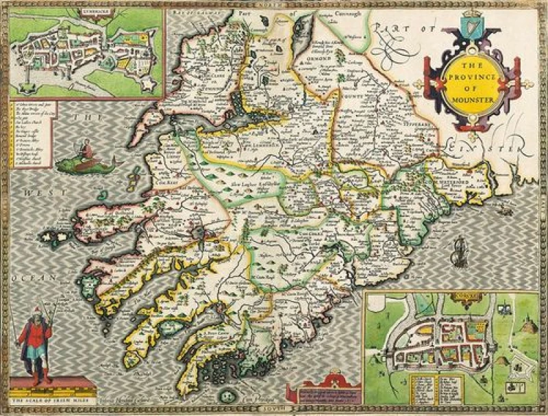 Image of John Speed Historial Map Radnorshire Historical Map 1000 Piece Jigsaw Puzzle (1610)