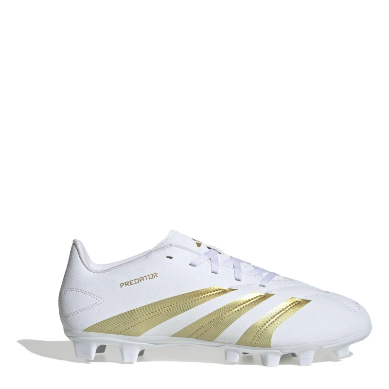 Image of adidas Predator Club Firm Ground Football Boots White/Gold/Wht male 10 (44.7)