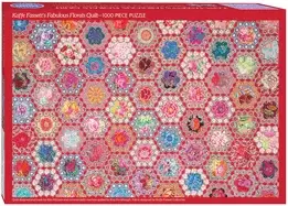 Image of kaffe fassetts fabulous florals quilt jigsaw puzzle for adults 1000 pieces