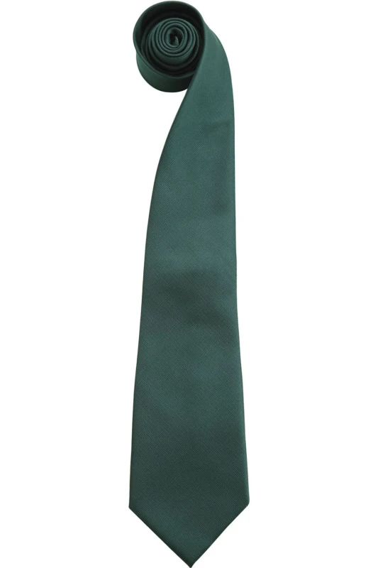 Image of Premier Premier Men “ColoursPlain Fashion Business Tie in Bottle Green Bottle Green One Size Male 5055805453273