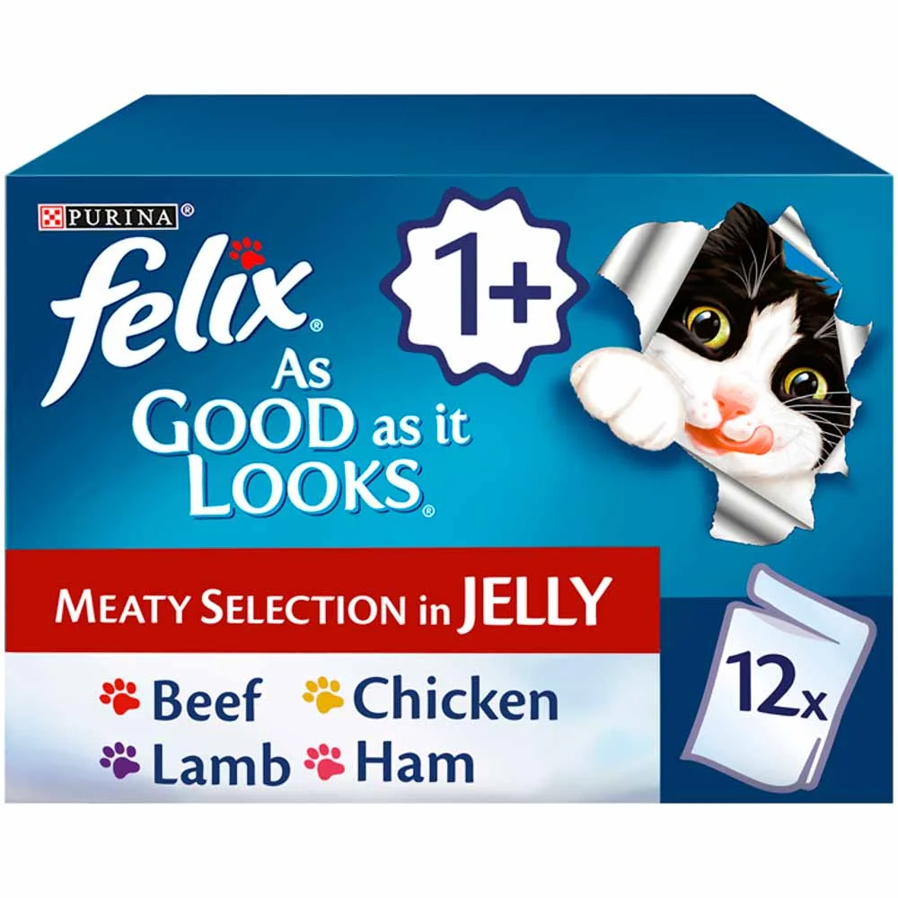 Image of Felix As Good As It Looks Meaty Selection Cat Food 12 x 100g