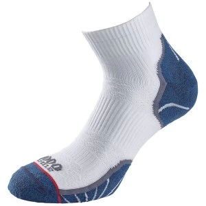 Image of 1000 Mile Breeze Lite Sock Mens White/Navy Medium