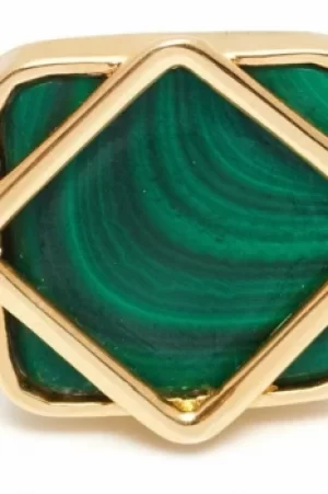 Image of Lola Rose Jewellery Malachite Garbo Square Ring JEWEL 583558