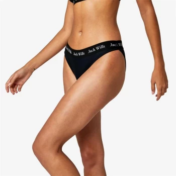 Image of Jack Wills Eco Classic Taped Bikini Bottoms - Black