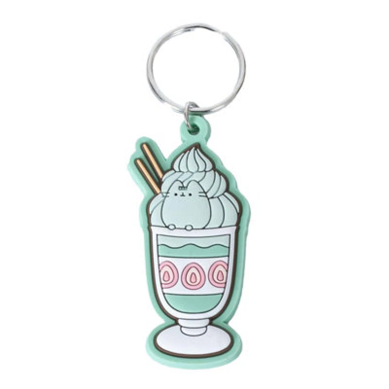 Image of Pusheen Matcha Pvc Keyring Green (One Size)