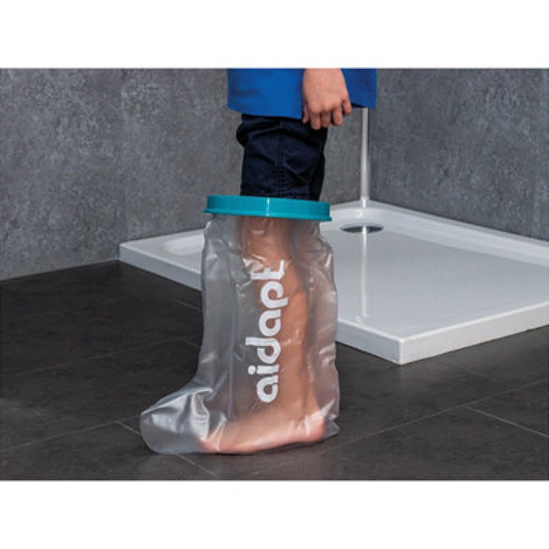 Image of Loops Kids Foot Cast Protector - Neoprene Seal - Full Length Foot Leg Bandage Cover Multi