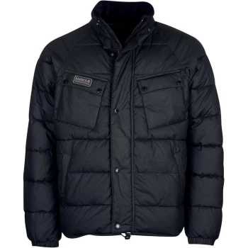 Image of Barbour International Transmission Hoxton Baffle Wax - Black BK11