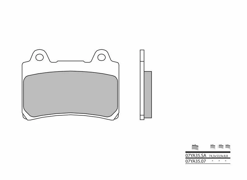 Image of Brembo S.p.A. Street Sintered Metal Brake pads - 07YA35SA