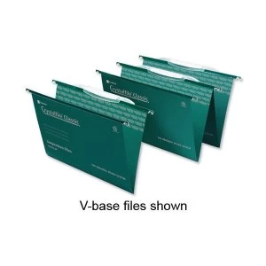 Image of Rexel Crystalfile Classic Foolscap Suspension File with Crystal Links Green - 1 x Pack of 50 Suspension Files