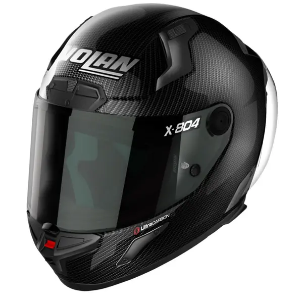 Image of Nolan X-804 RS Ultra Carbon Puro 001 Glossy Black Carbon Full Face Helmet Size M