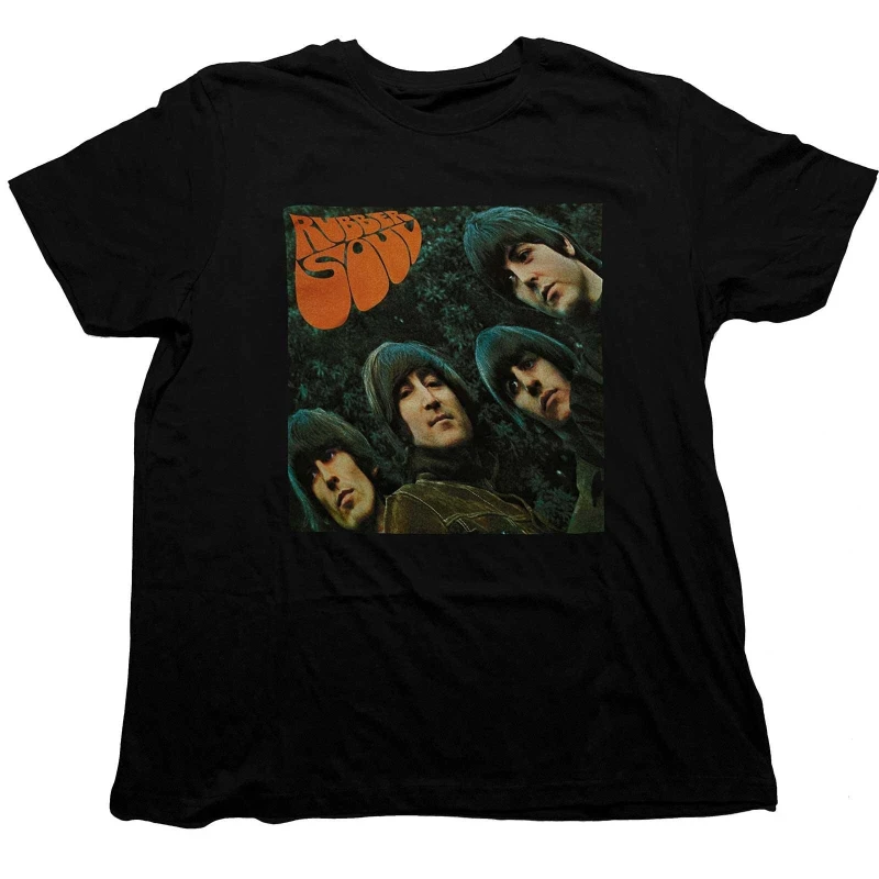 Image of The Beatles The Beatles Men Rubber Soul Album T-Shirt in Black Size: Small Black S Male 5063300185155